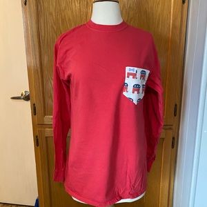Red republican pocket tee
